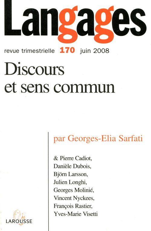 Discours et sens commun